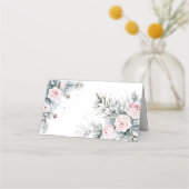 Sneeuw in liefde winter vrijgezellenfeest party plaatskaartje (Achterkant)