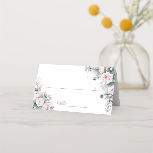 Sneeuw in liefde winter vrijgezellenfeest party plaatskaartje (Voorkant)