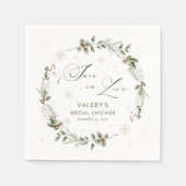 Sneeuw in Liefde Winter Vrijgezellenfeest Servet (Voorkant)