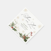 Sneeuw in Liefde Winter Vrijgezellenfeest Servet (Hoek)