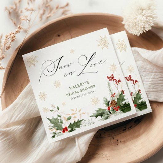 Sneeuw in Liefde Winter Vrijgezellenfeest Servet