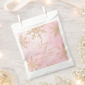 Sneeuw in liefde Winter Wonderland Bruidsborrel Bedankzakje (Geknipt)