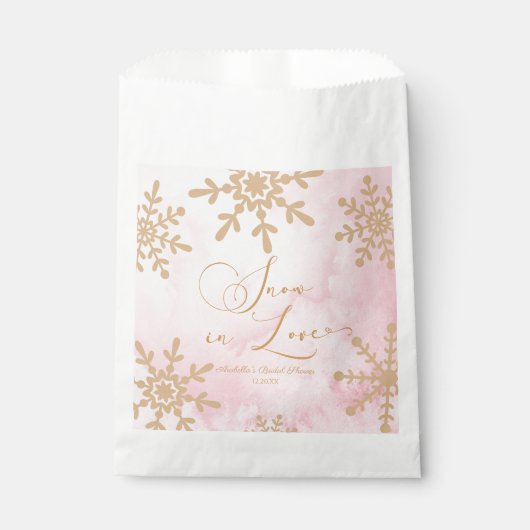 Sneeuw in liefde Winter Wonderland Bruidsborrel Bedankzakje (Voorkant)