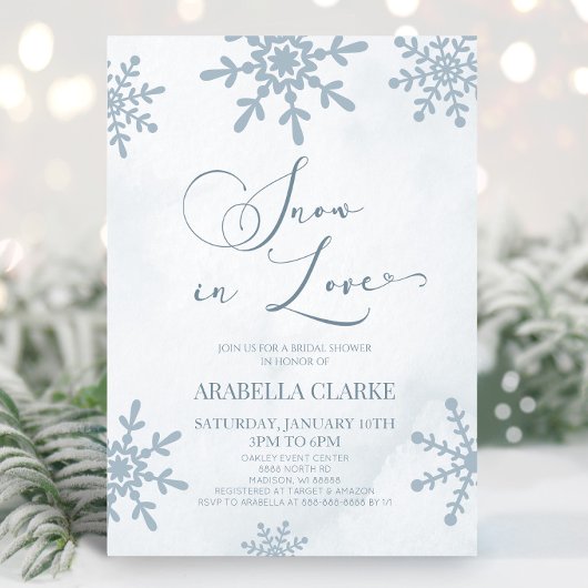 Sneeuw in liefde Winter Wonderland Vrijgezellenfee Kaart