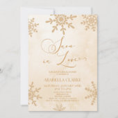 Sneeuw in liefde Winter Wonderland Vrijgezellenfee Kaart (Voorkant)