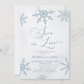 Sneeuw in liefde Winter Wonderland Vrijgezellenfee Kaart (Voorkant)