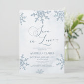 Sneeuw in liefde Winter Wonderland Vrijgezellenfee Kaart (Staand voorkant)