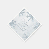 Sneeuw in liefde Winter Wonderland Vrijgezellenfee Servet (Hoek)