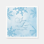 Sneeuw in liefde Winter Wonderland Vrijgezellenfee Servet (Voorkant)
