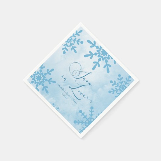 Sneeuw in liefde Winter Wonderland Vrijgezellenfee Servet (Hoek)