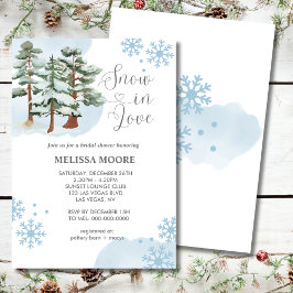 Sneeuw in liefde winterbos sneeuwvlok vrijgezellen kaart