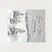 Sneeuw in liefde winterbos vrijgezellenfeest achte wandkleed (Voorkant (horizontaal))