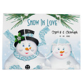 Sneeuw in liefde Winterhuwelijk Groot Cadeauzakje (Achterkant)