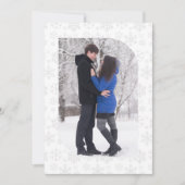 Sneeuw in liefde Winterhuwelijk Save The Date (Voorkant)