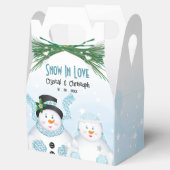 Sneeuw in liefde Wintertrouw Bedankdoosjes (Geopend)