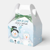Sneeuw in liefde Wintertrouw Bedankdoosjes (Voorkant Zijde)