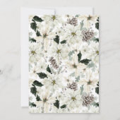 Sneeuw in liefde Witte Poinsettia Winter Kaart (Achterkant)