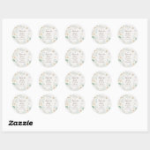 Sneeuw in liefde Witte Winter Bloemen Ronde Sticker (Vel)