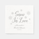 Sneeuw in liefde Witte Winter Bruidsdouche Servet (Voorkant)