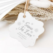 Sneeuw in liefde Witte Winter Bruidsfeest Bedankjes Labels