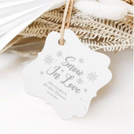 Sneeuw in liefde Witte Winter Bruidsfeest Bedankjes Labels