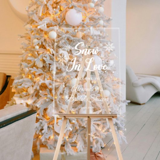 Sneeuw in liefde Witte Winter Vrijgezellenfeest We Acryl Bord