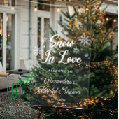 Sneeuw in liefde Witte Winter Vrijgezellenfeest We Acryl Bord