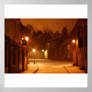 Sneeuw in Lincoln Print