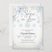 Sneeuw in Love Baby Shower Uitnodiging (Voorkant)