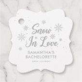 Sneeuw in Love Bachelorette Bedankjes Labels (Voorkant)