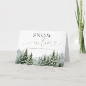 Sneeuw in Love Bruidsmeisjes Uitnodiging Vouw Dank (Voorkant)