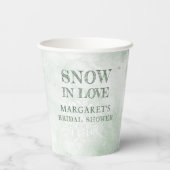 Sneeuw in Love Bruidsmeisjesfeest Papieren Bekers (Achterkant)
