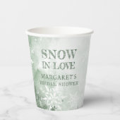 Sneeuw in Love Bruidsmeisjesfeest Papieren Bekers (Voorkant)