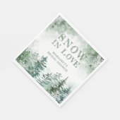 Sneeuw in Love Bruidsmeisjesfeestje  Servet (Hoek)