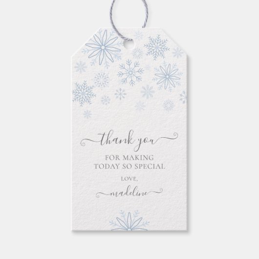 Sneeuw in Love Bruidsuitnodiging  Cadeaulabel (Voorkant)