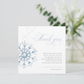 Sneeuw in Love Bruiloft Borrel Bedankkaart (Staand voorkant)