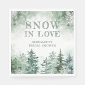 Sneeuw in Love Bruiloftsfeest Servet (Voorkant)