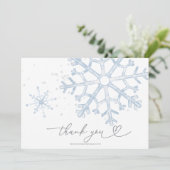 Sneeuw in Love Bruiloftsshower Bedankkaart Kaart (Staand voorkant)