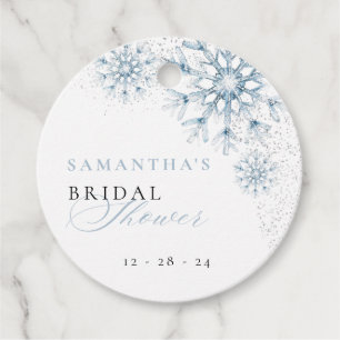 Sneeuw in Love Bruiloftsuitnodiging Bedankjes Labels