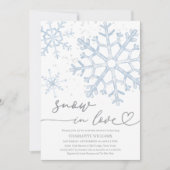Sneeuw in Love Bruiloftsuitnodiging Kaart (Voorkant)
