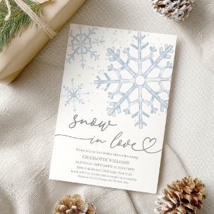 Sneeuw in Love Bruiloftsuitnodiging Kaart