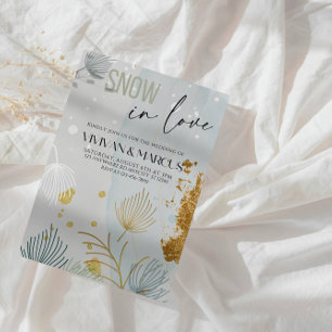 Sneeuw in Love Kerstmis Bruiloft- Winter Wonderlan Kaart