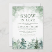 Sneeuw in Love Sneeuwvlok Bruidsmeisjesfeest Kaart (Voorkant)