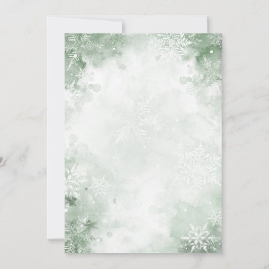 Sneeuw in Love Sneeuwvlok Bruidsmeisjesfeest Kaart (Achterkant)