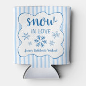 Sneeuw in Love Winter Afscheidscadeau voor de Brui Blikjeskoeler (Voorkant)