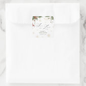 Sneeuw in Love Winter Bruidsmeisjesfeest  Vierkante Sticker (Tas)