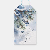 Sneeuw in love winter bruiloft favor cadeaus cadeaulabel (Achterkant)
