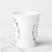 Sneeuw in Love Winter Bruiloft Feest Papieren Bekers (Rechts)