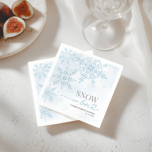 Sneeuw in Love Winter Sneeuwvlok Bruidsdouche Servet