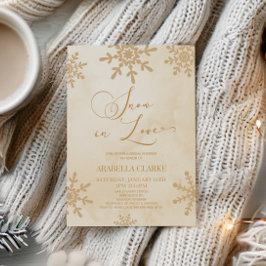 Sneeuw in Love Winter Wonderland Bruidsdouche Kaart